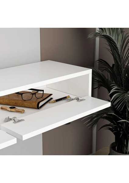 Modern Beyaz 2 Kapaklı Dresuar Dekoratif Antre & Salon Mobilya 100 cm fırsatları