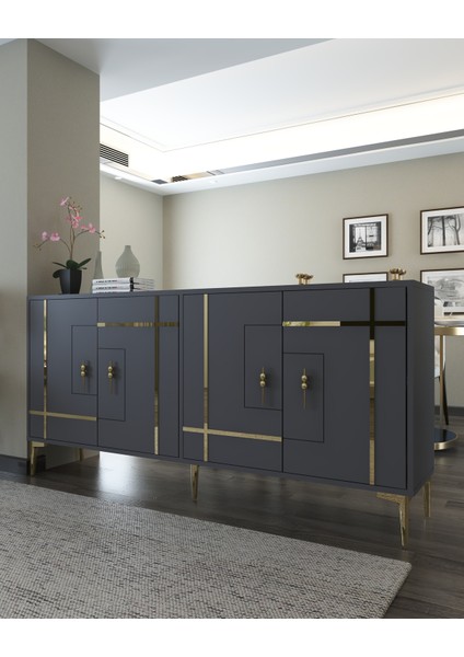 Simgedd (KX180) Konsol Antrasit-Altın