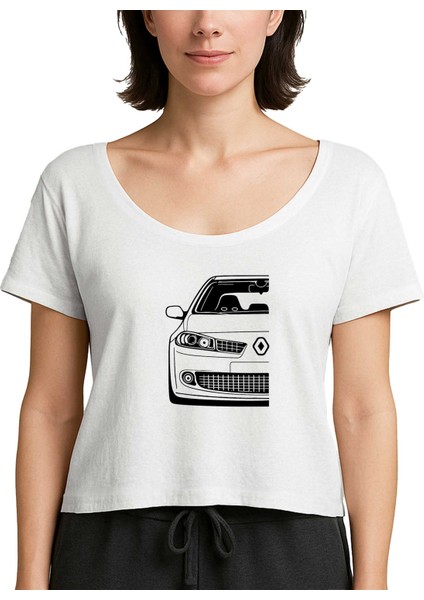 Renault Megane 2 Beyaz Kadın Tişört