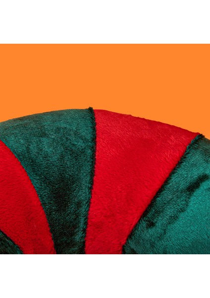 Soft Baston Şeker Figürlü Yastık - Yeşil / Kırmızı - 27X40 cm indirimleri