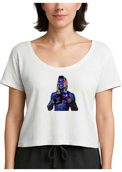 Muhammed Ali Color Beyaz Kadın Tişört