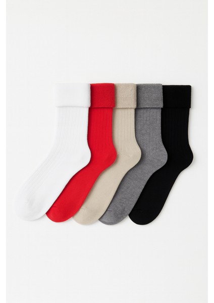 Kadın 5'li Derby Havlu Soket Çorap