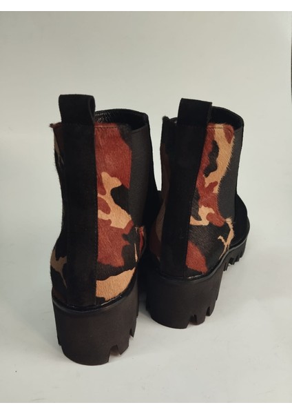 Kadın Hakiki Deri Tay Tüyü Detaylı Eva Taban Siyah Süet Bot fiyatları