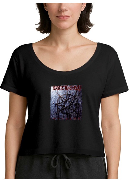 Bathory Octagon Siyah Kadın Tişört