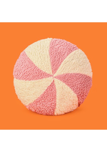 Soft Şeker Figürlü Yastık - Beyaz / Pembe - 35X35 cm fiyatları