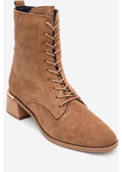 Avıa Toprak Süet Hakiki Deri Hakiki Deri Kadın Kalın Topuklu Bot modelleri