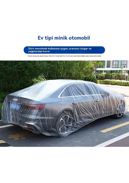 Tek Kullanımlık Araba Giyim Kalınlaştırılmış Araba Kapağı Güneş, Yağmur ve Toz Geçirmez Plastik Şeffaf Araba Giyim (5 Paket) (Yurt Dışından) modelleri