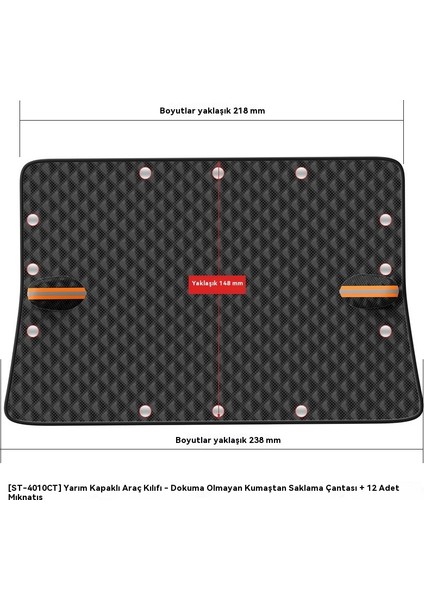 Araba Kar Örtüsü Ön Ön Cam Dondurma ve Dondurma Kar Örtüsü Kış Araba Pencere Araba Örtüsü Kış Araba Giysi Ön Camı Kumaş (Yurt Dışından)