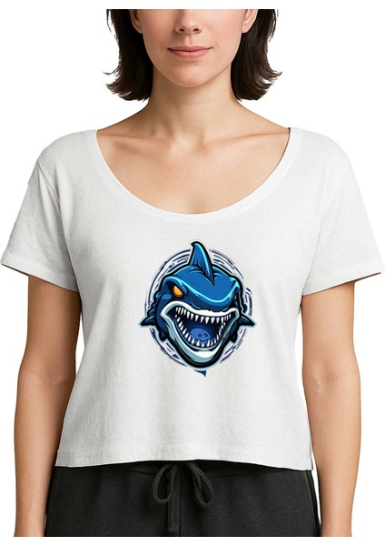 Blue Shark Beyaz Kadın Tişört