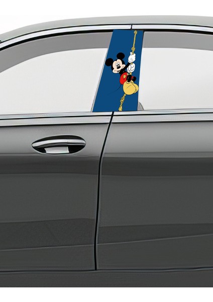 Araç Kapı Direk Kaplama Folyosu Desenli (Sağ Sol Takım) (2 Adet) - 22X50 cm