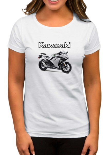 Hkawaski Ninja 250R Beyaz Kadın Tişört
