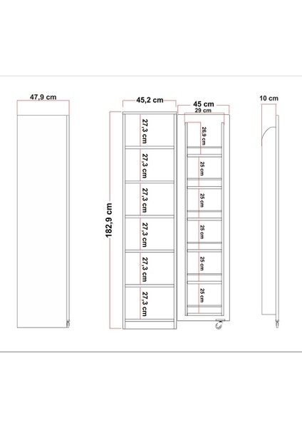Merisa Kiler Dolap 90 Derece modelleri