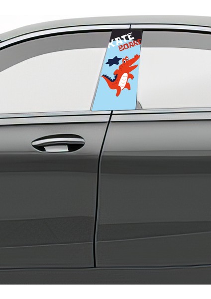 Araç Kapı Direk Kaplama Folyosu Desenli Uyumlu (Sağ Sol Takım) (2 Adet) - 22X50 cm