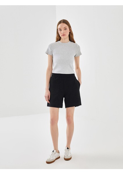 Yeni Sezon Beli Lastikli Kadın Şort