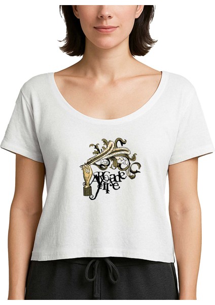 Arcade Fire Funeral Classic Beyaz Kadın Tişört