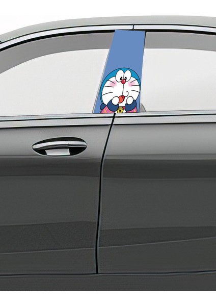 Araç Kapı Direk Kaplama Folyosu Desenli (Sağ Sol Takım) (2 Adet) - 22X50 cm