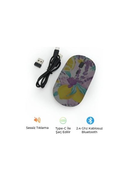 Gr-73 Kablosuz Mouse | Sessiz Tıklama, Ergonomik, 2.4g USB Alıcılı, Ofis & Oyun