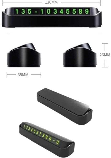 Tüm Araçlara Uyumlu Araç İçi Park Numaratör Oto Numaratör Kolay Montaj ve Estetik Görünüm modelleri