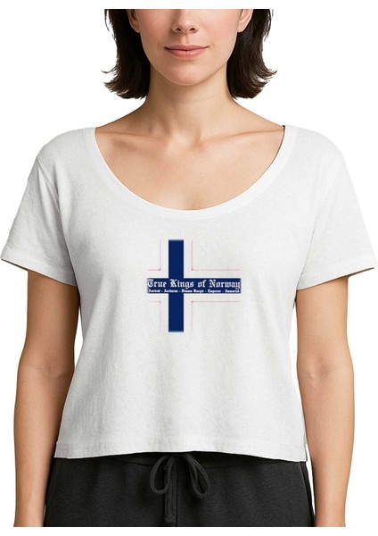 True Kings Of Norway Beyaz Kadın Tişört