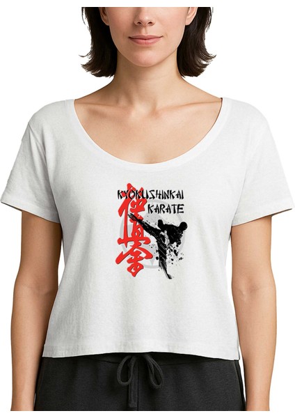 Makhachkala Sport Logo Beyaz Kadın Tişört