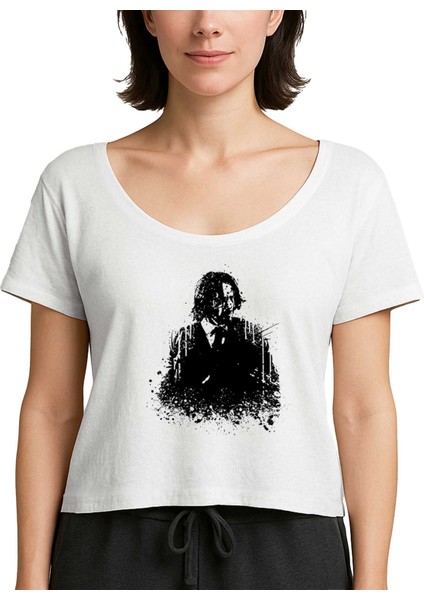 John Wick Chapter Siluet Siyah Kadın Tişört