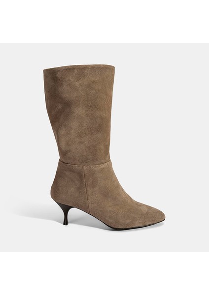 Kadın Vizon Ince Topuklu Süet Bot fiyatları
