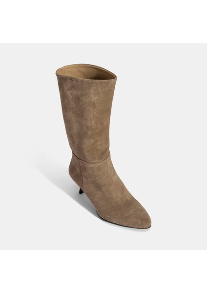 Kadın Vizon Ince Topuklu Süet Bot indirimleri