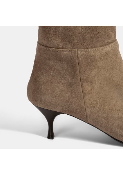 Kadın Vizon Ince Topuklu Süet Bot