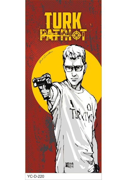 Yusuf Dikeç Desenli Araç Kapı Direk Kaplama Folyosu (Sağ-Sol Takım) - 22X50 cm (2 Adet)