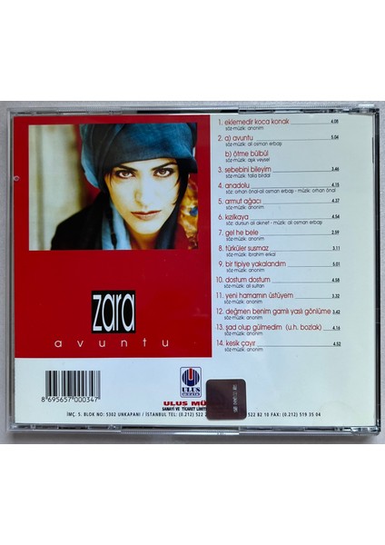 Zara Avuntu CD (Orijinal 1998 Dönem Baskı Cd) fiyatları
