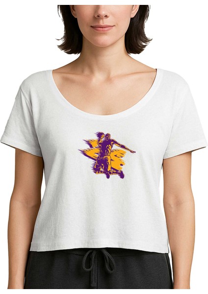 Kobe B Silhouette Beyaz Kadın Tişört