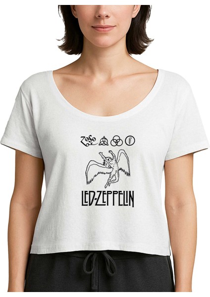 LED Zeppelin Zoso Beyaz Kadın Tişört