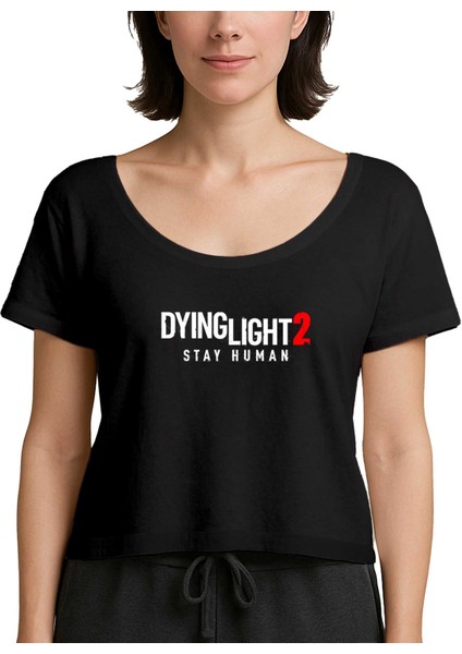 Dying Light Logo Siyah Kadın Tişört