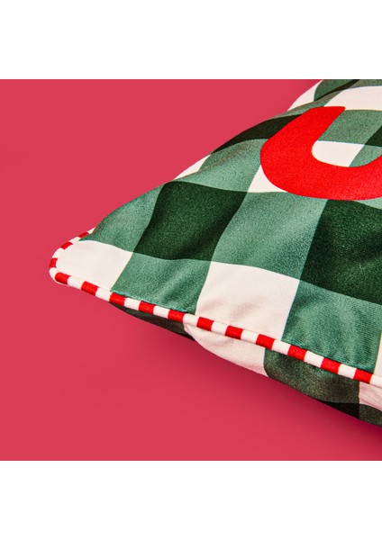 Soft Joy Kırlent - Ekru / Yeşil - 45X45 cm fırsatları