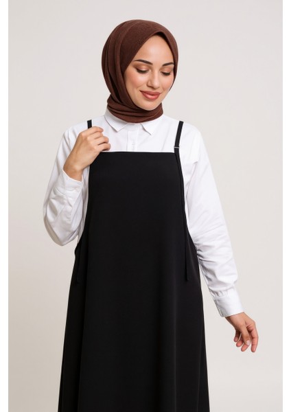 Kadın Siyah Basic Ayarlanabilir Askılı Jile Elbise – Şık, Rahat ve 4 Mevsim Kullanıma Uygun fiyatları