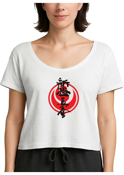 Shinkyokushin Karate Dojo Fight Beyaz Kadın Tişört