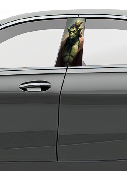 Araç Kapı Direk Kaplama Folyosu Desenli (Sağ Sol Takım) (2 Adet) - 22X50 cm