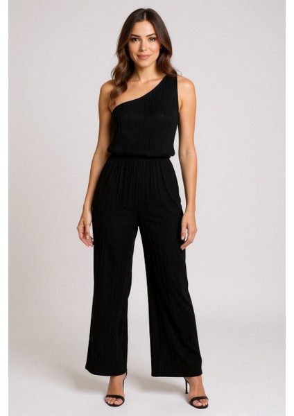 Kadın Siyah Tek Omuzlu Şık Bluz & Geniş Paça Pantolon Ikili Takım – Modern, Konforlu ve Günlük Kombinlere Uygun fiyatları