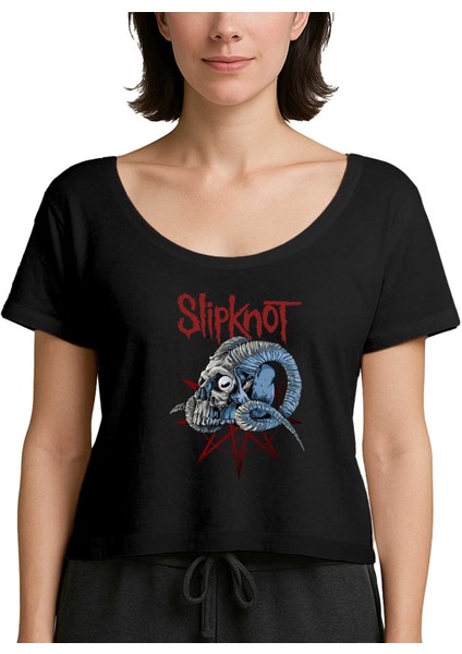 Slipknot Ram Head Siyah Kadın Tişört