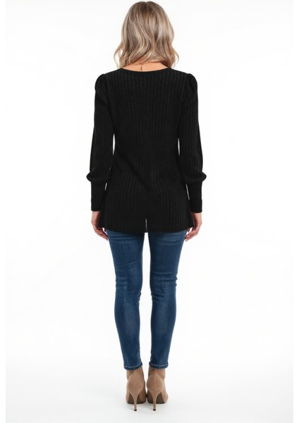 Kadın Uzun Kollu Düğmeli Mevsimlik Bluz – Yumuşak Dokulu, Esnek ve Sıcak Tutan Kumaş