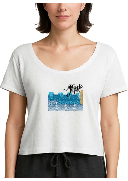 Arcade Fire Arcade Fire Beyaz Kadın Tişört