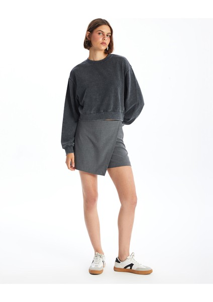 Yeni Sezon Kadın Beli Fermuarlı Düz Şort Etek fiyatları