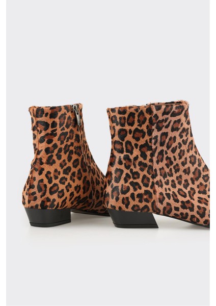 Taba Hayvan Desenli Deri Kadın Klasik Bot fırsatları