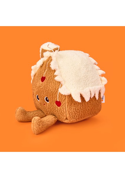 Soft Kalpli Ev Figürlü Yastık - Kahverengi - 19X22 cm fırsatları