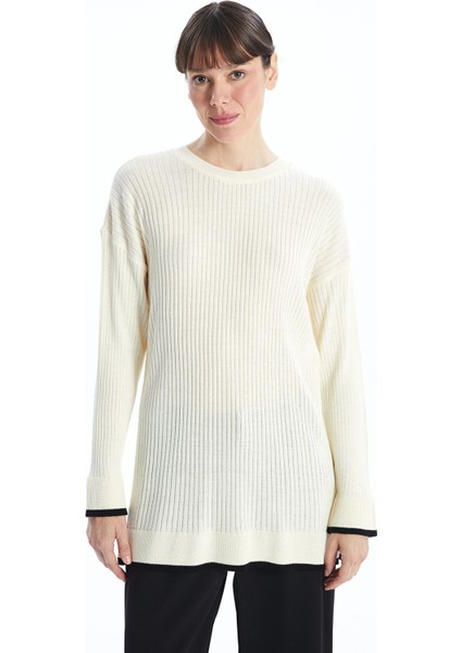 Yeni Sezon Bisiklet Yaka Kadın Triko Tunik