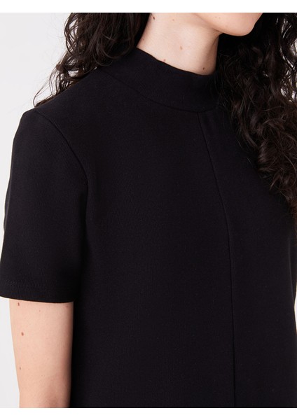 Yeni Sezon Bisiklet Yaka Düz Kısa Kollu Kadın Bodycon Elbise fırsatları