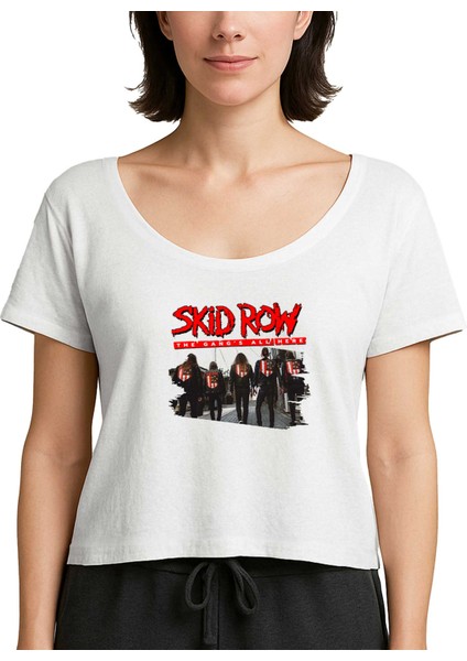Skid Row The Gang Beyaz Kadın Tişört