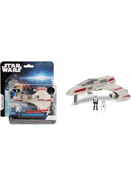 Star Wars Micro Galaxy Squadron Figür ve Araç Seti SW/J0002 - Dark Empire E-Wing SWJ0149