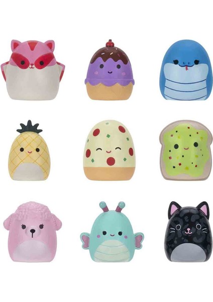Squishmallows Squish-A-Longs Klipsli Çanta Süsü ve 3 Figür + Yüzük S2 - Sürpriz Paket fırsatları
