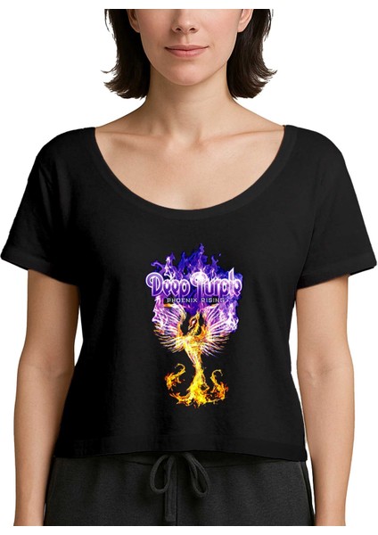 Deep Purple Phoenix Rising Siyah Kadın Tişört